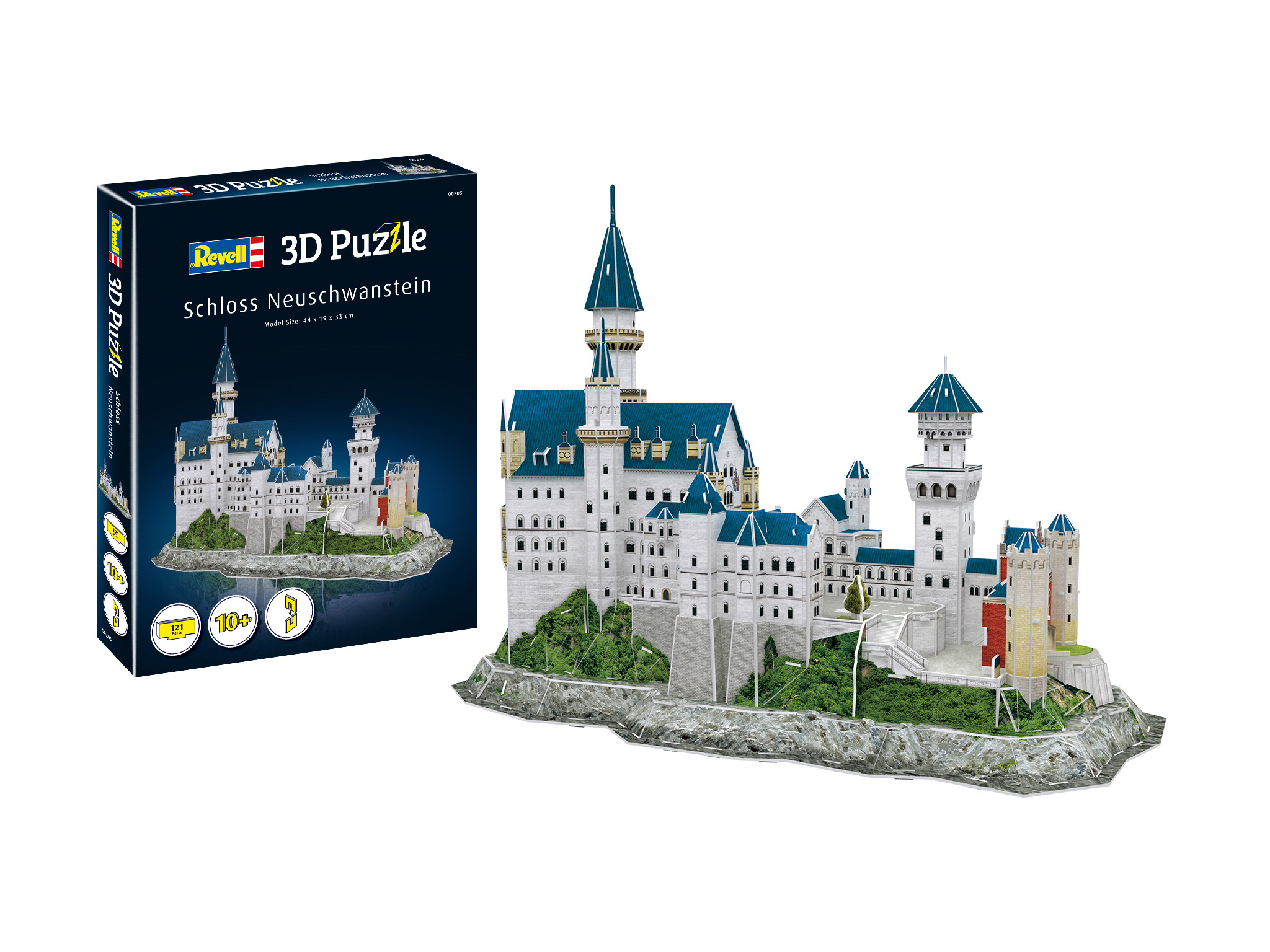 Revell 00205 Schloss Neuschwanstein 3D Puzzle präzise gestanzte Schaumstoffteile