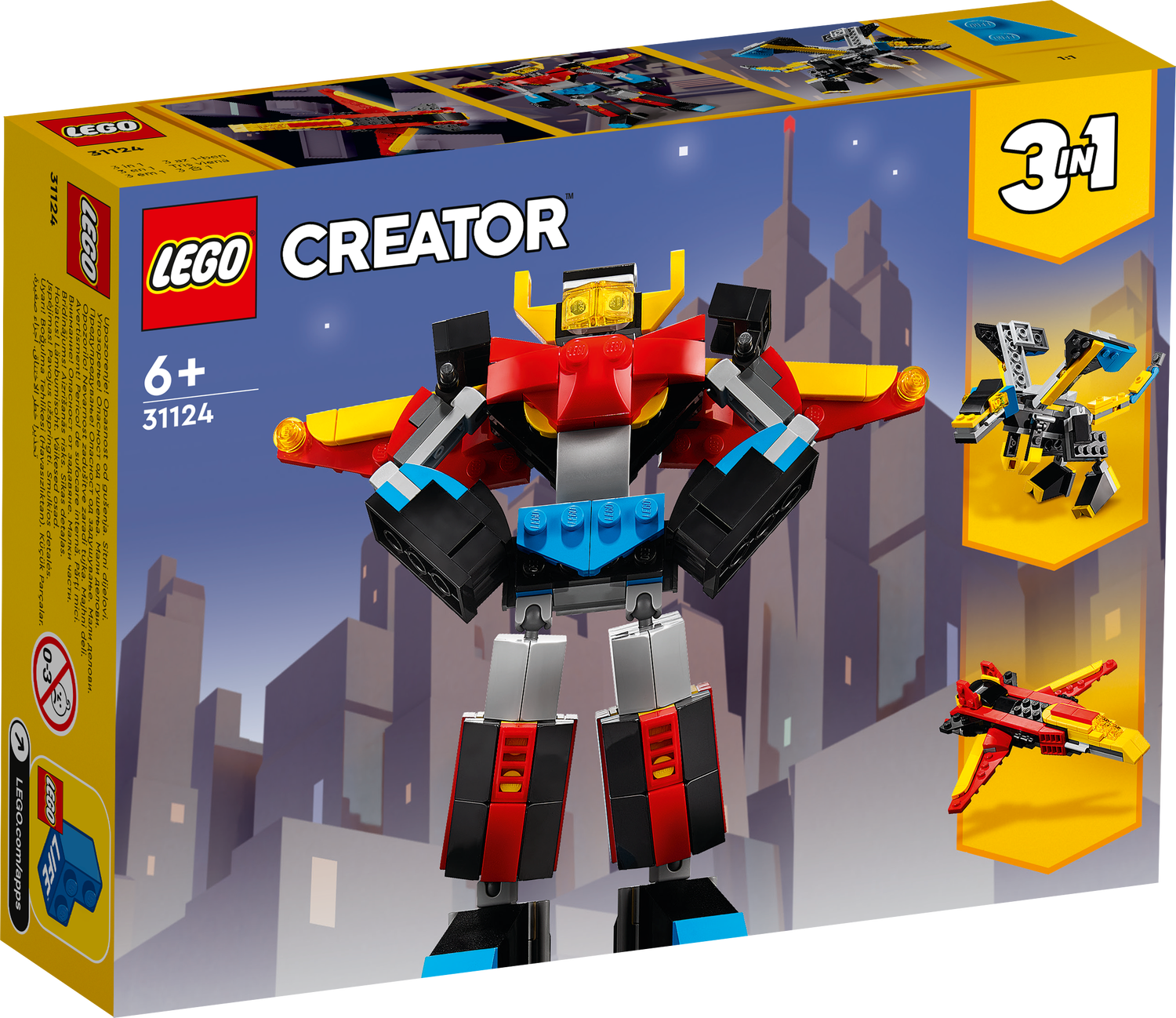 LEGO® Creator 3-in-1-Set – Super-Mech (31124); Bauset (159 Teile)  Alter: 6+