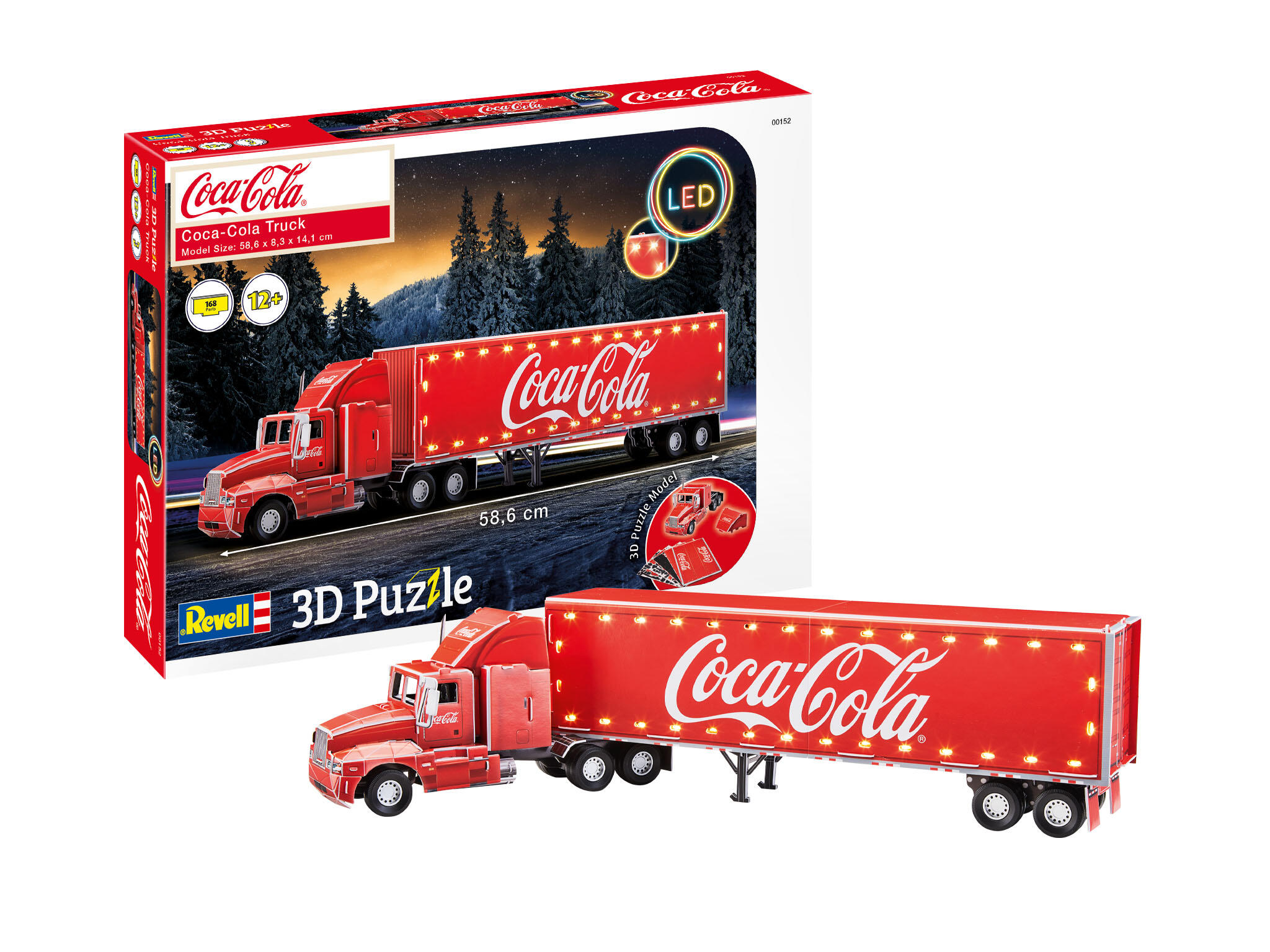 Revell 00152 3D Puzzle Coca-Cola Truck - LED Edition