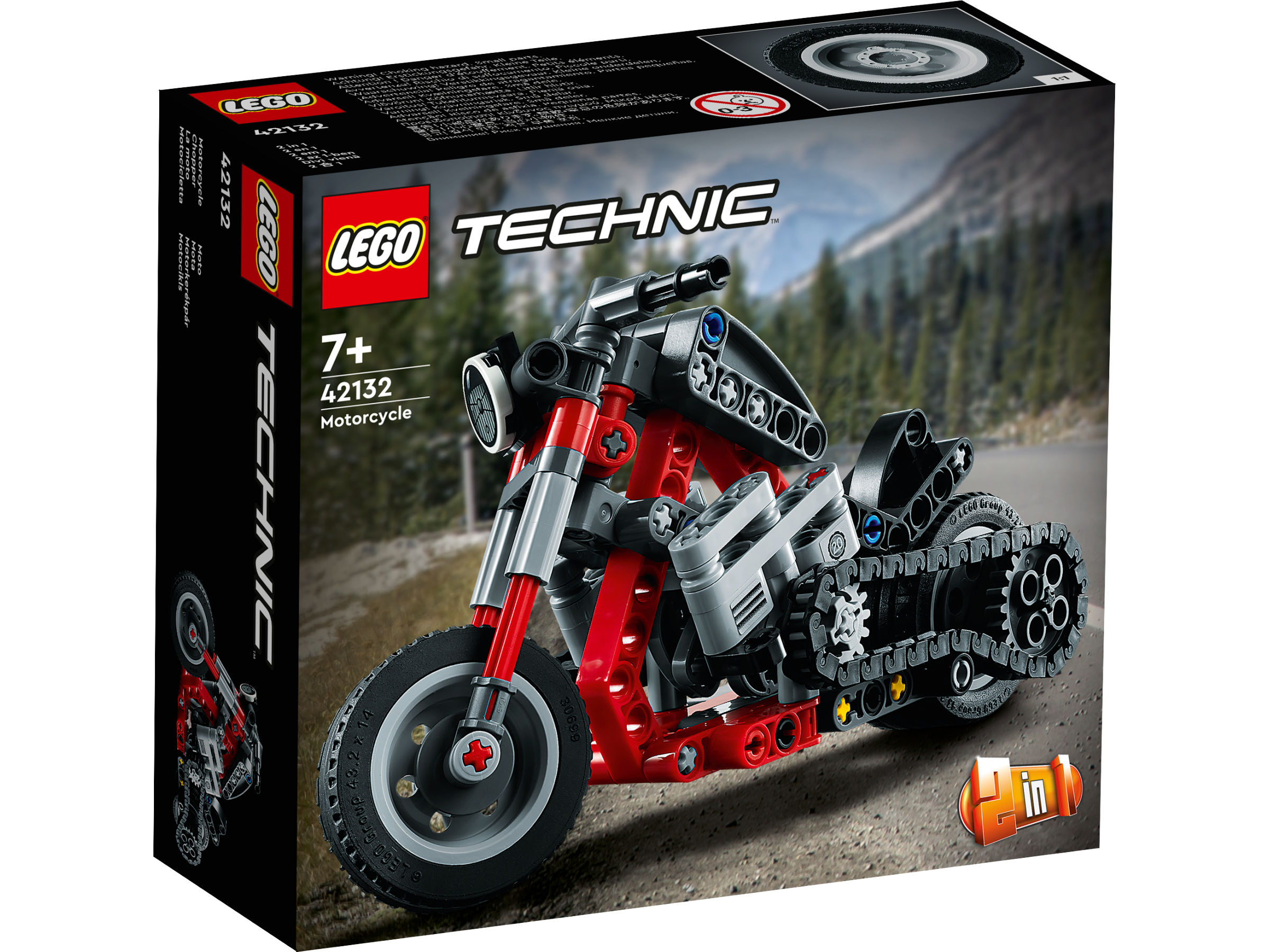 LEGO® Technic Chopper (42132); Bauset; 2-in-1-Spielzeug für Kinder ab 7 Jahren (160 Teile)